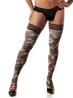 men's camouflage thigh high stockings - XDress