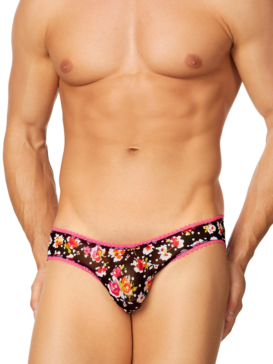 Men's Floral Mesh Briefs