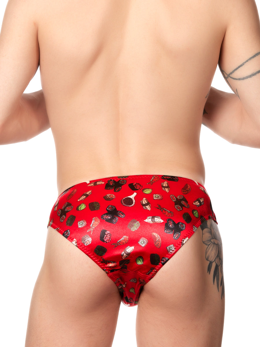 Gender-Free Red Satin Sushi Panty