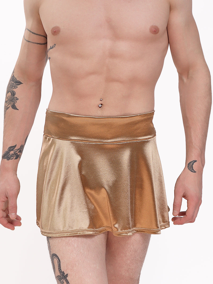 men's gold satin skirt - XDress