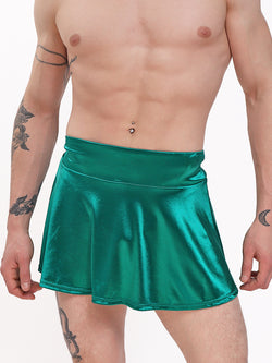 men's green satin skirt - XDress