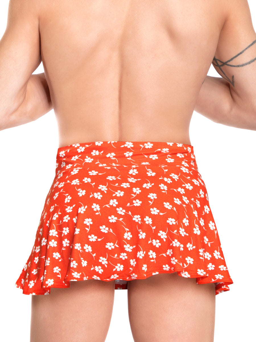 Gender-Free Orange floral print skirt