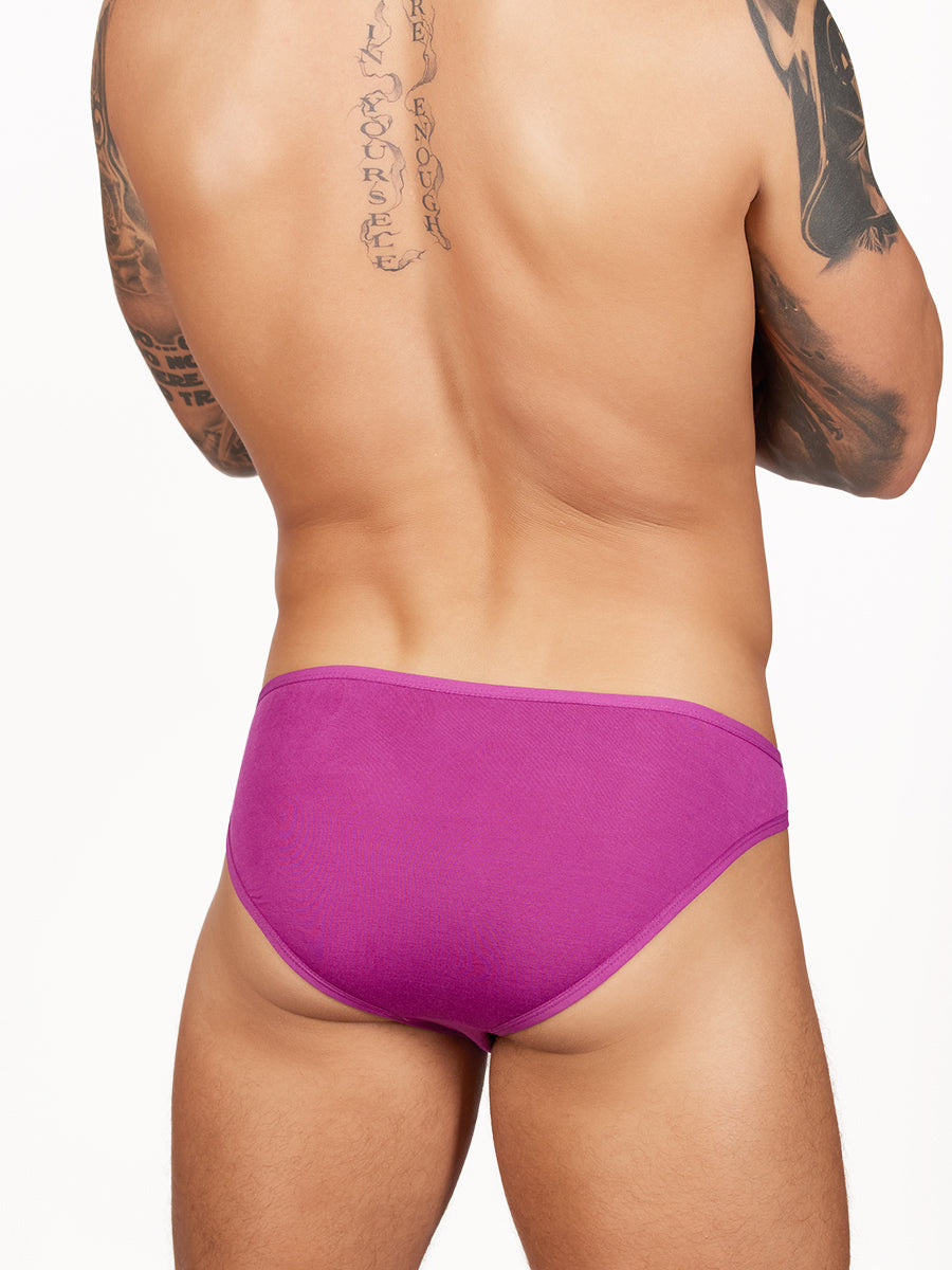 men's pink modal bikini briefs - Body Aware