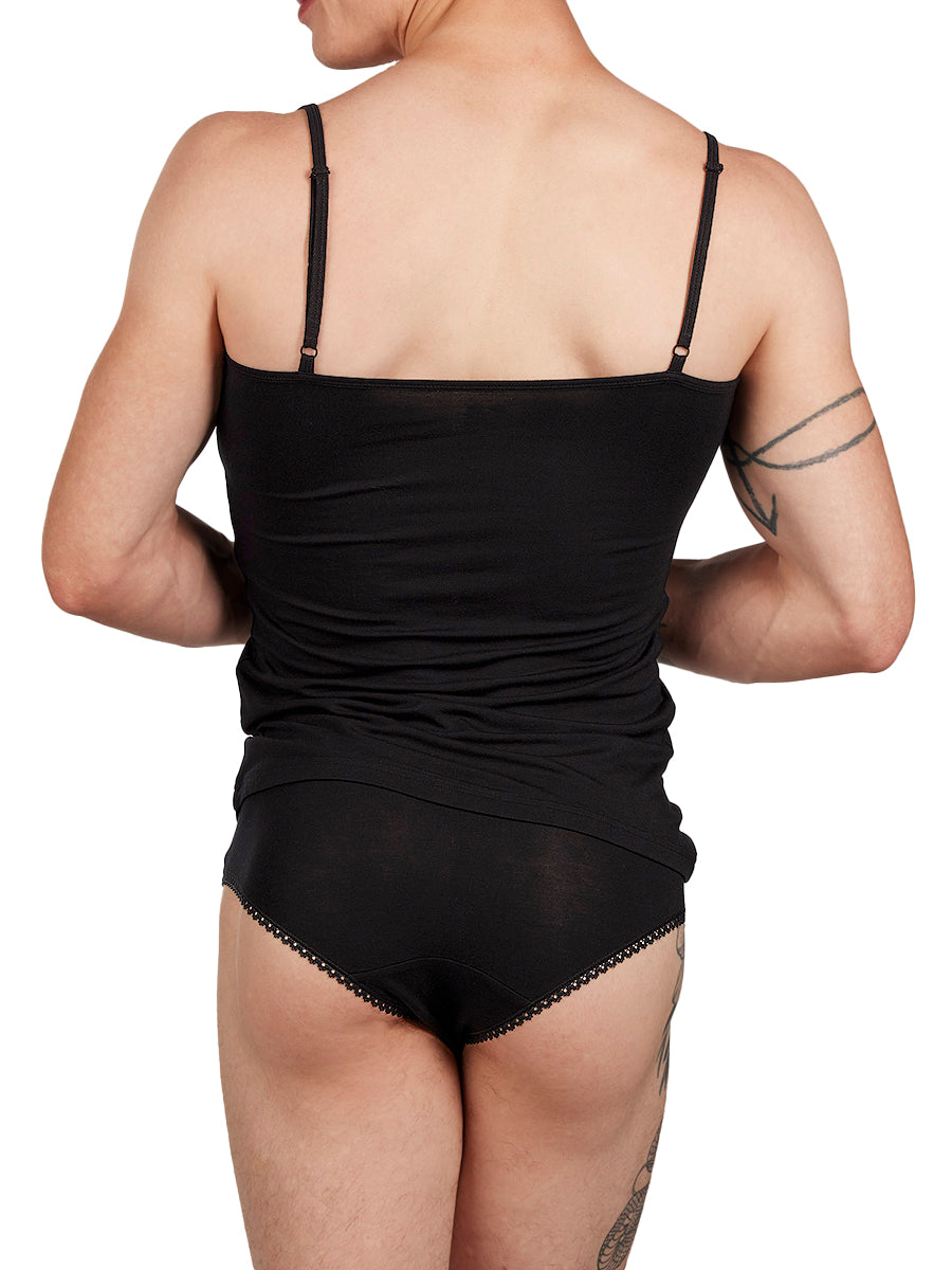 men's black modal and lace camisole - XDress
