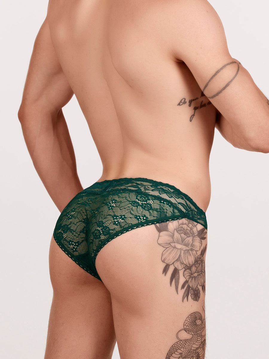 men's green lace panties - XDress