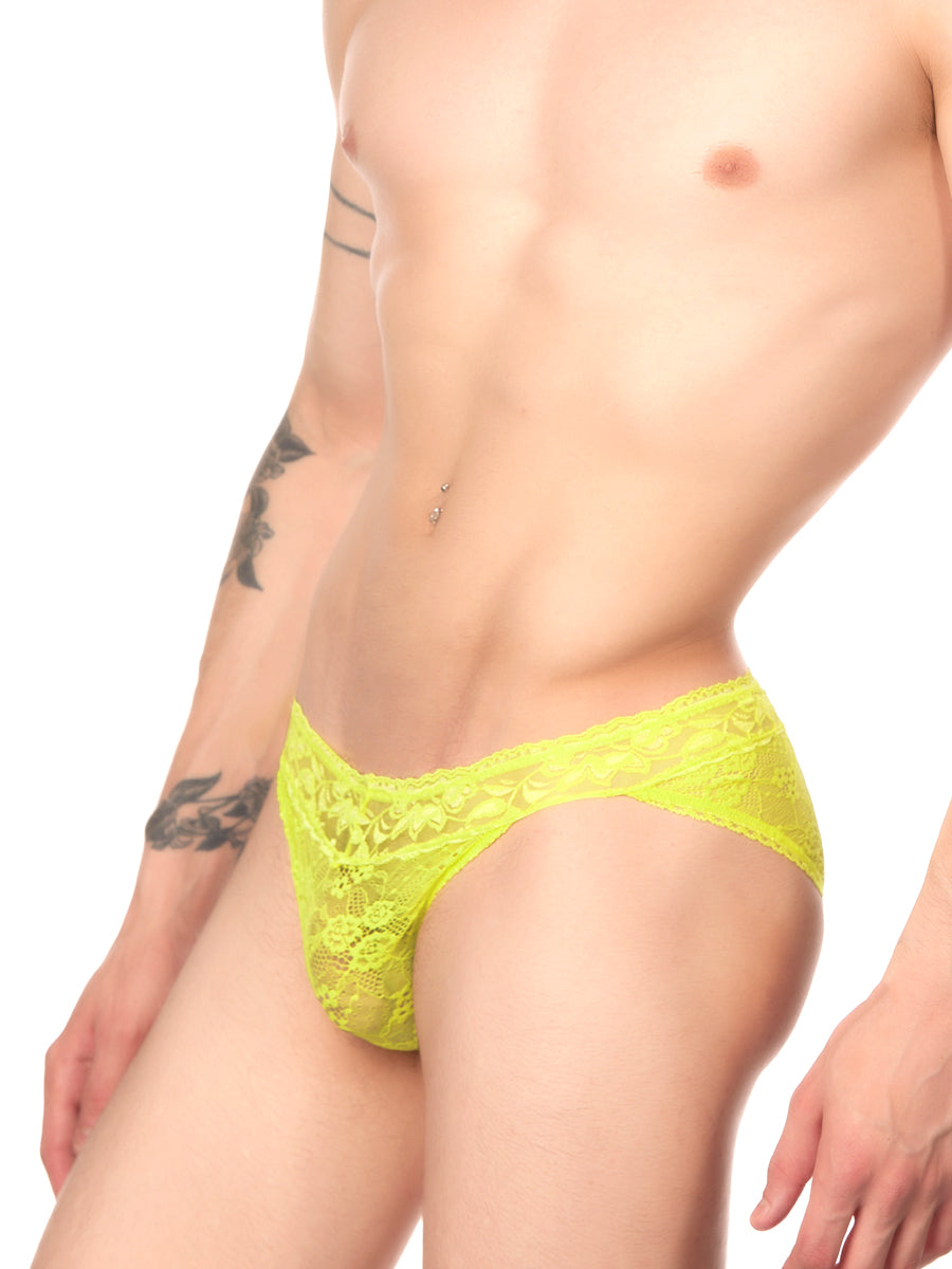 Men's yellow lace panty