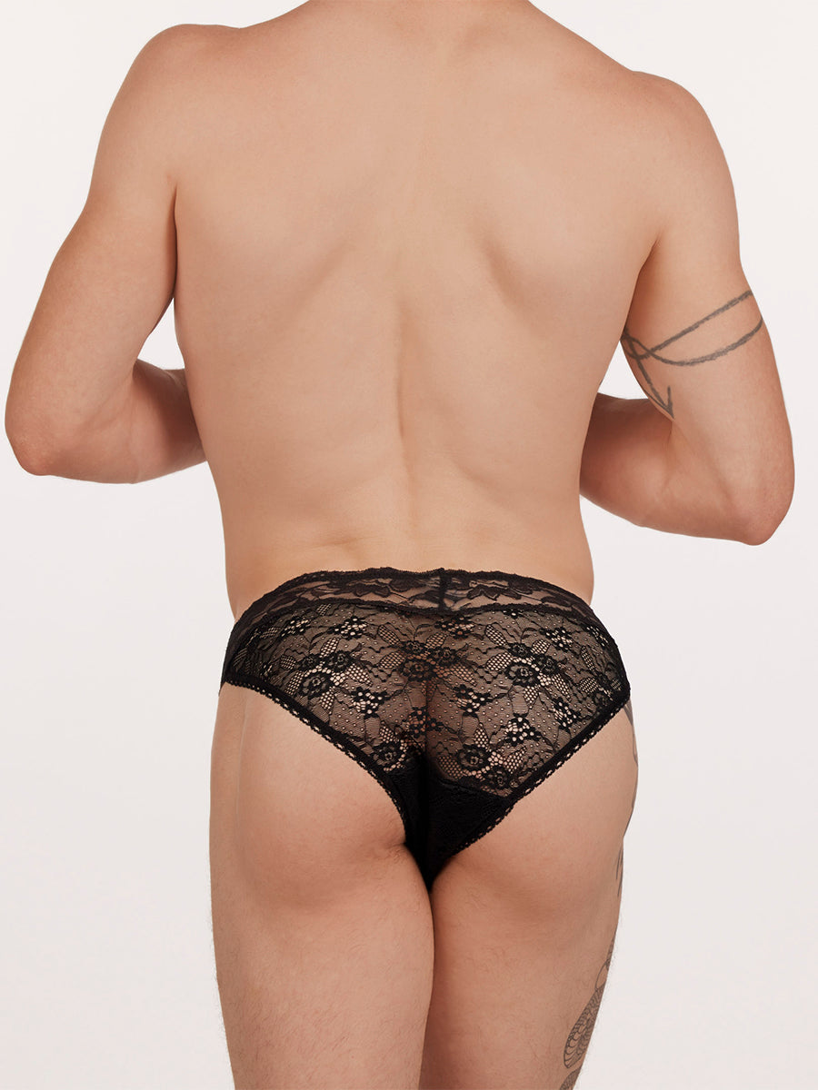men's black lace panties - XDress