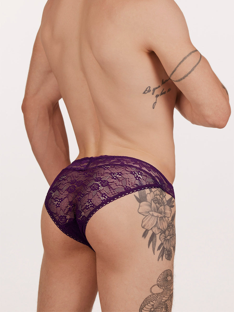 men's purple lace panties - XDress