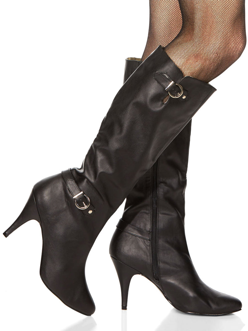 Knee Length Faux Leather Boot