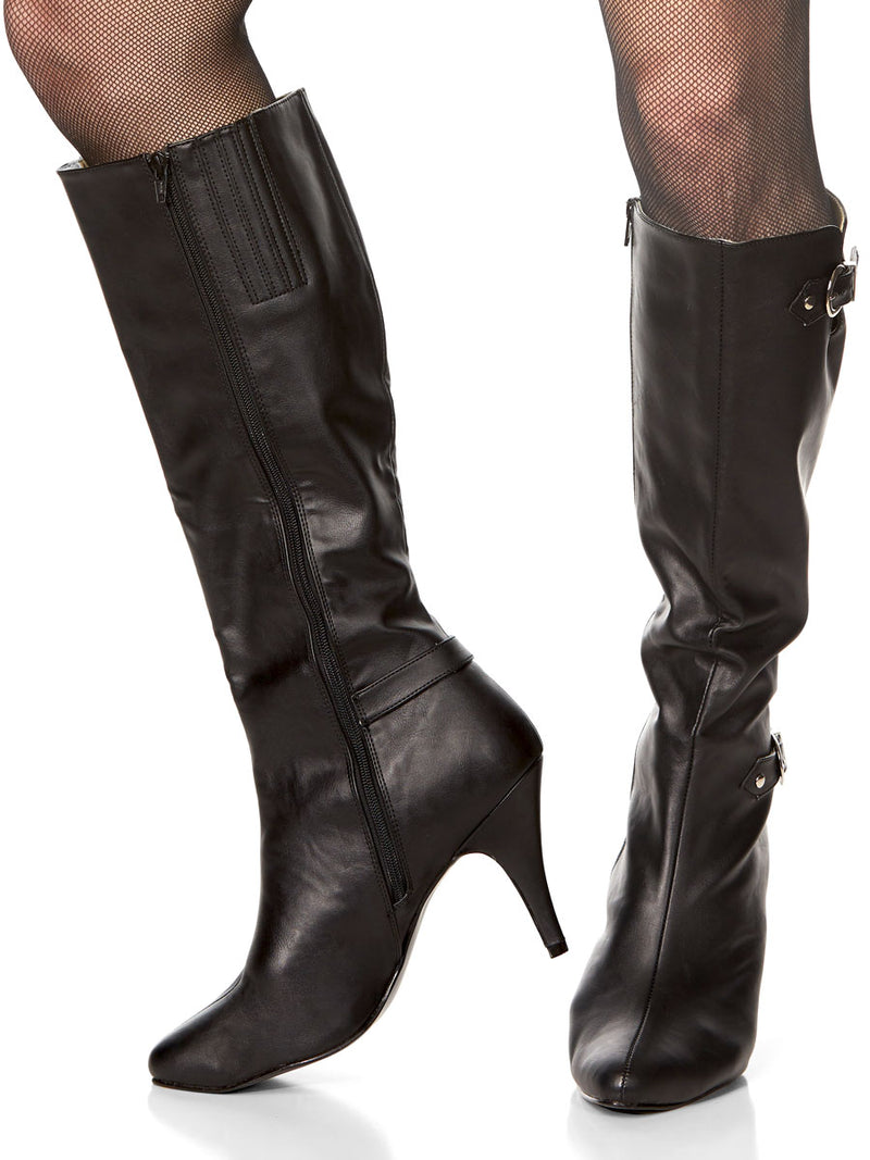 Knee Length Faux Leather Boot