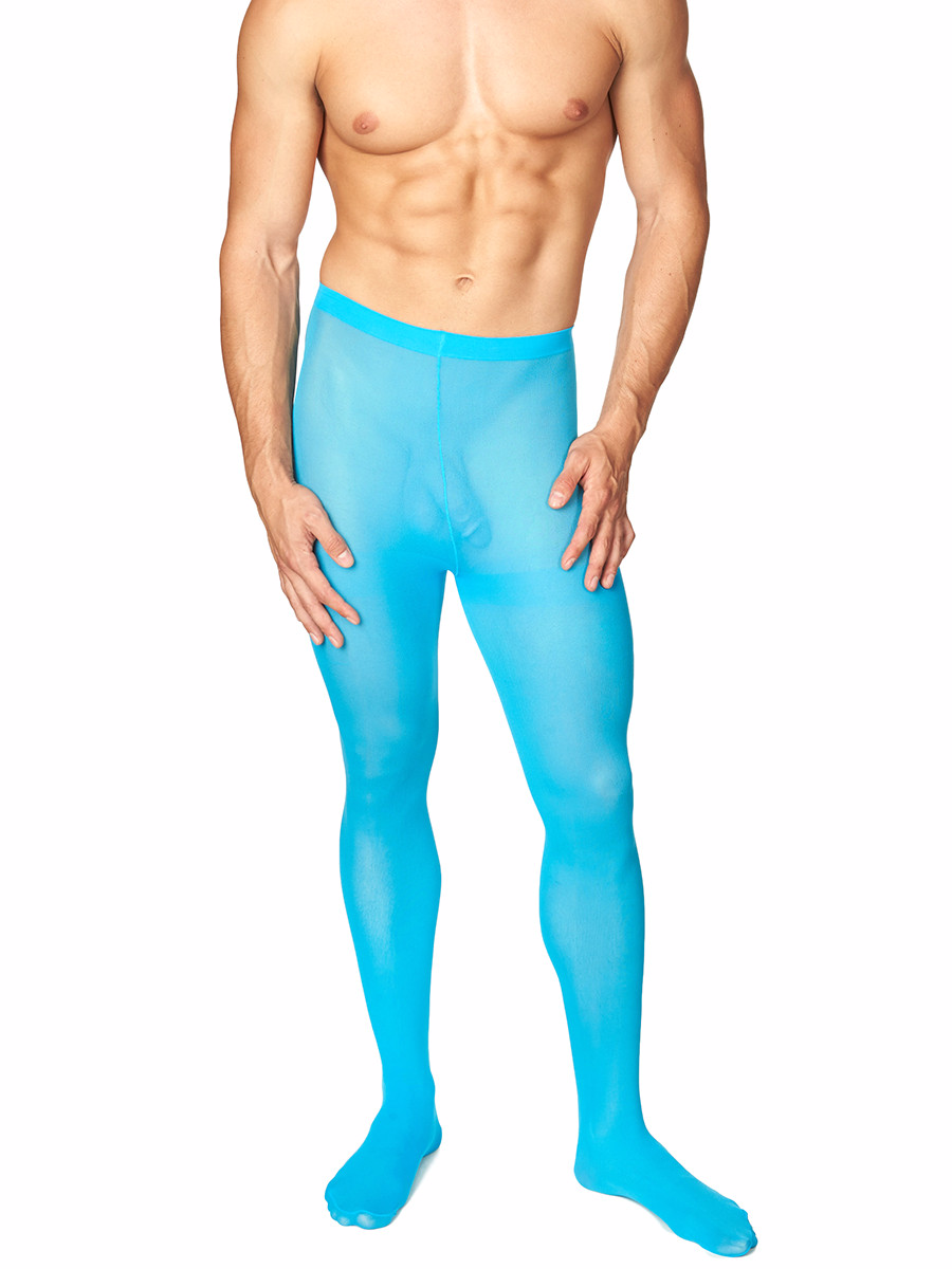 Men's blue three pack of pantyhose tights