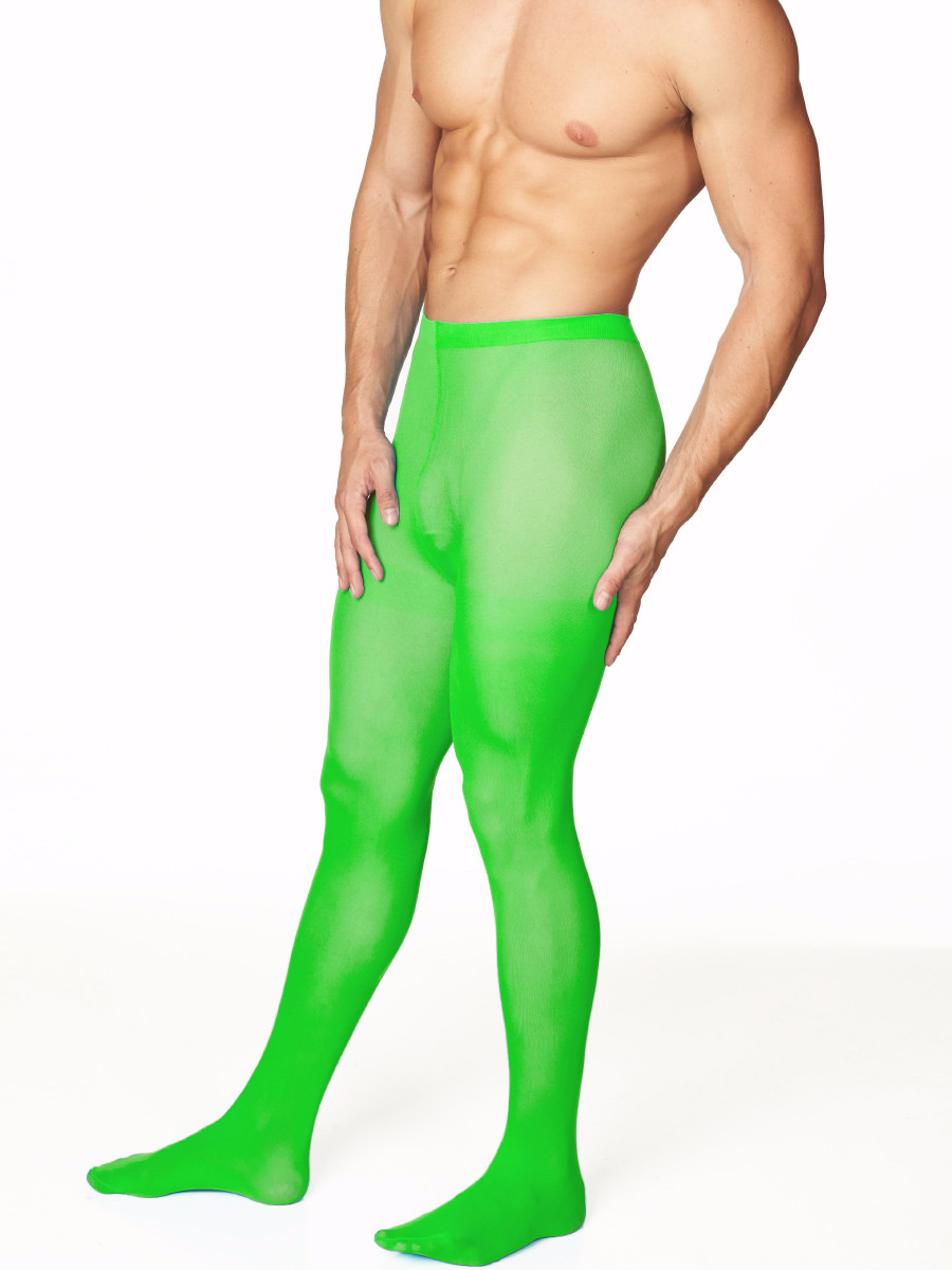 Men's green three pack of pantyhose tights