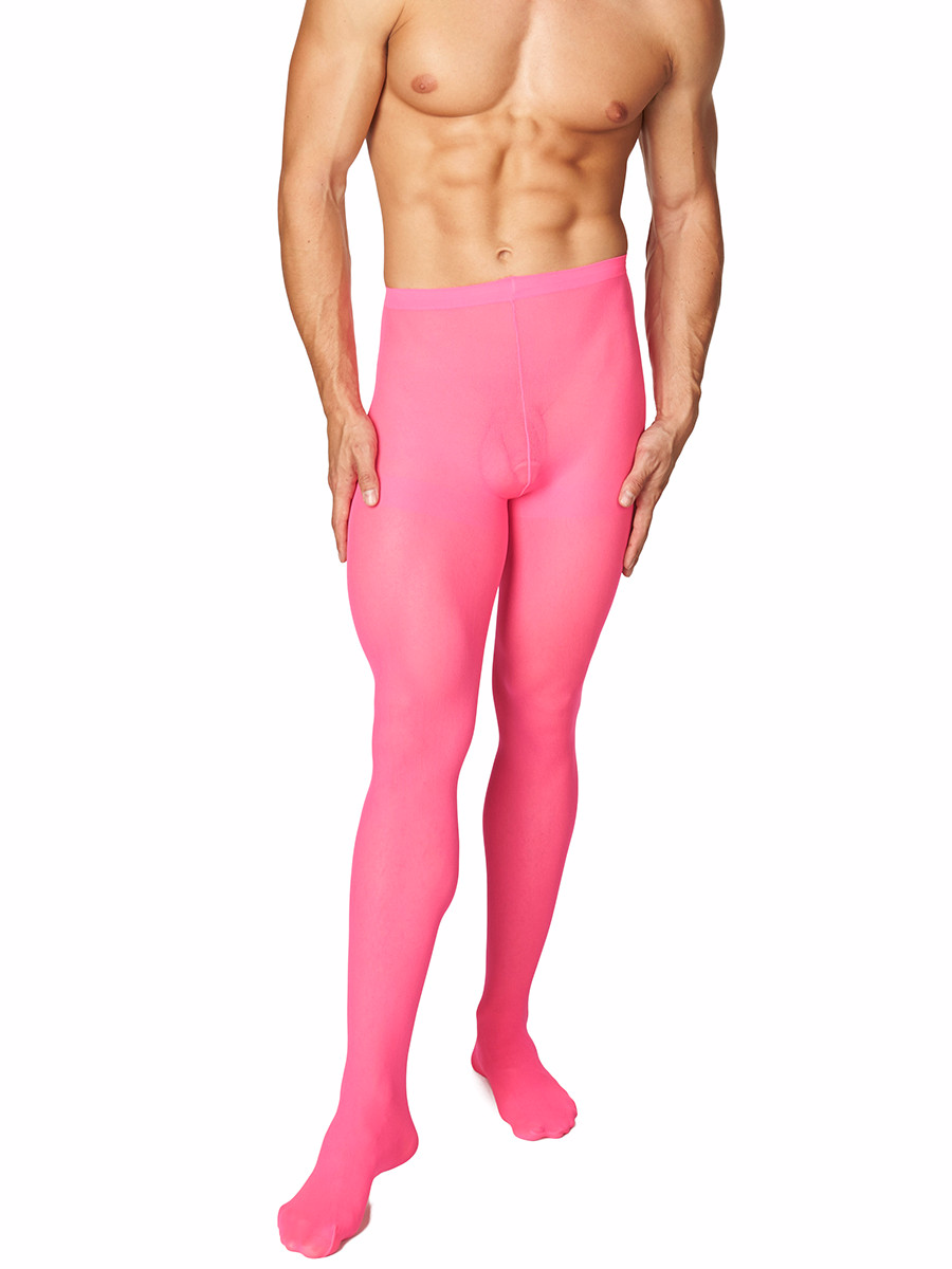 Men's pink three pack of pantyhose tights