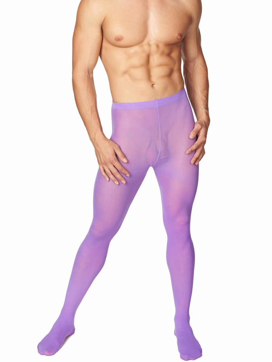 Men's purple six pack of pantyhose tights