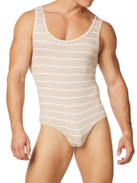 Men's striped bodysuit