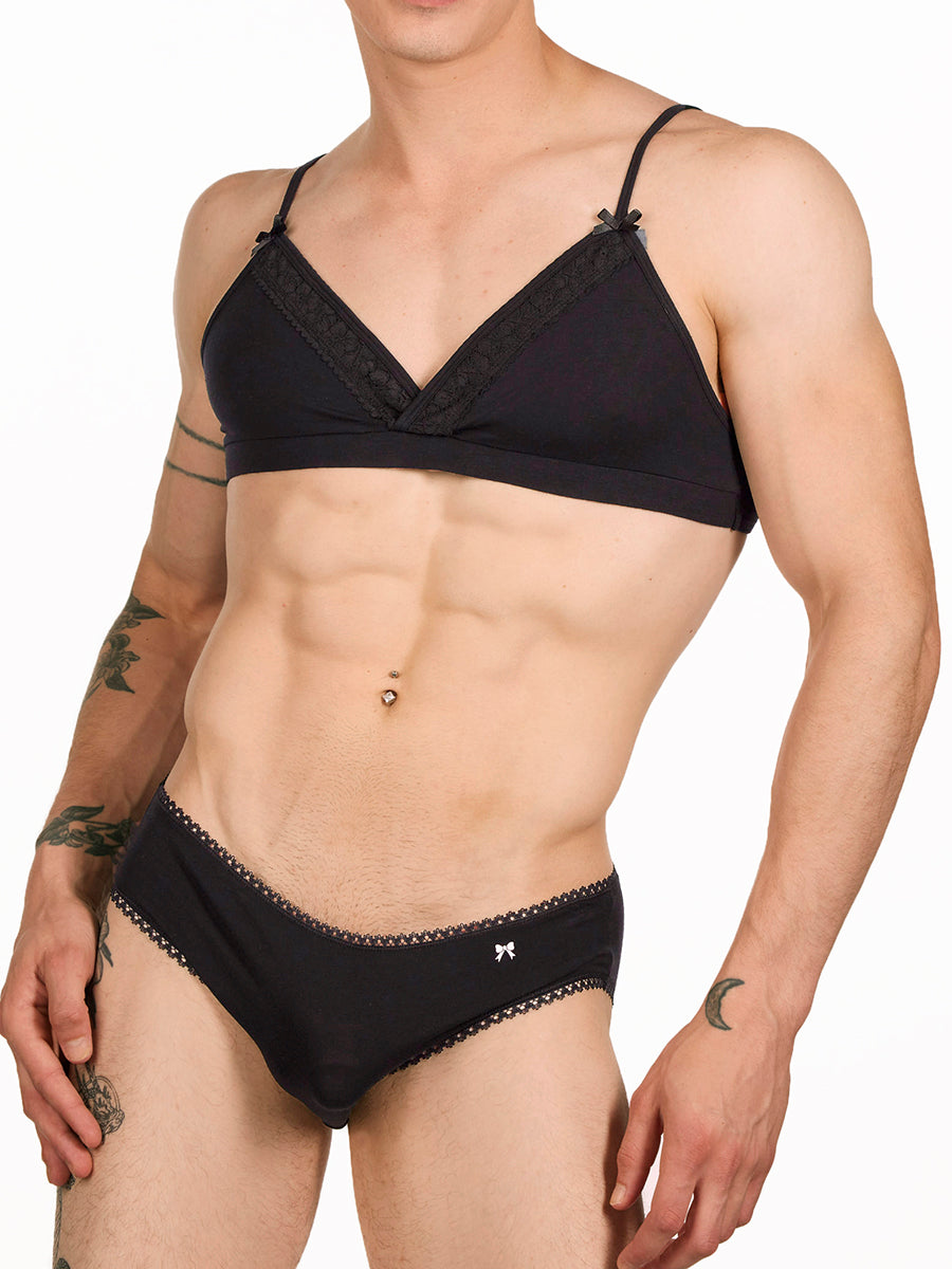 men's black modal bra - XDress